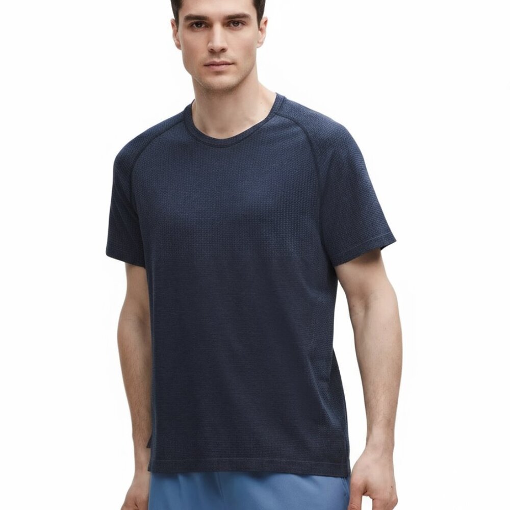 NWT LULULEMON Mens Metal Vent Short Sleeve Mineral Blue Navy M L XL XXL $78